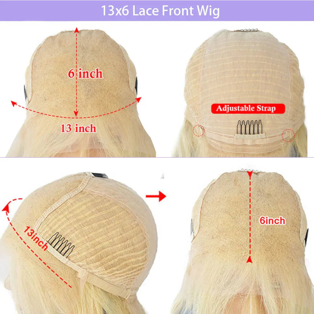 SHULY Ombre Brown Highlights Lace Front Wigs for White Women 100% Human Hair