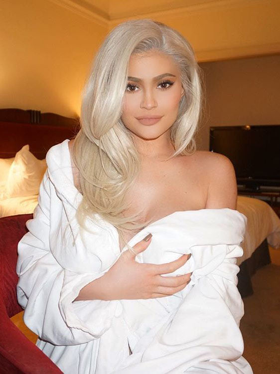 Inspired platinum Blonde Human Lace Front Wigs for White Women 100% Human Hair