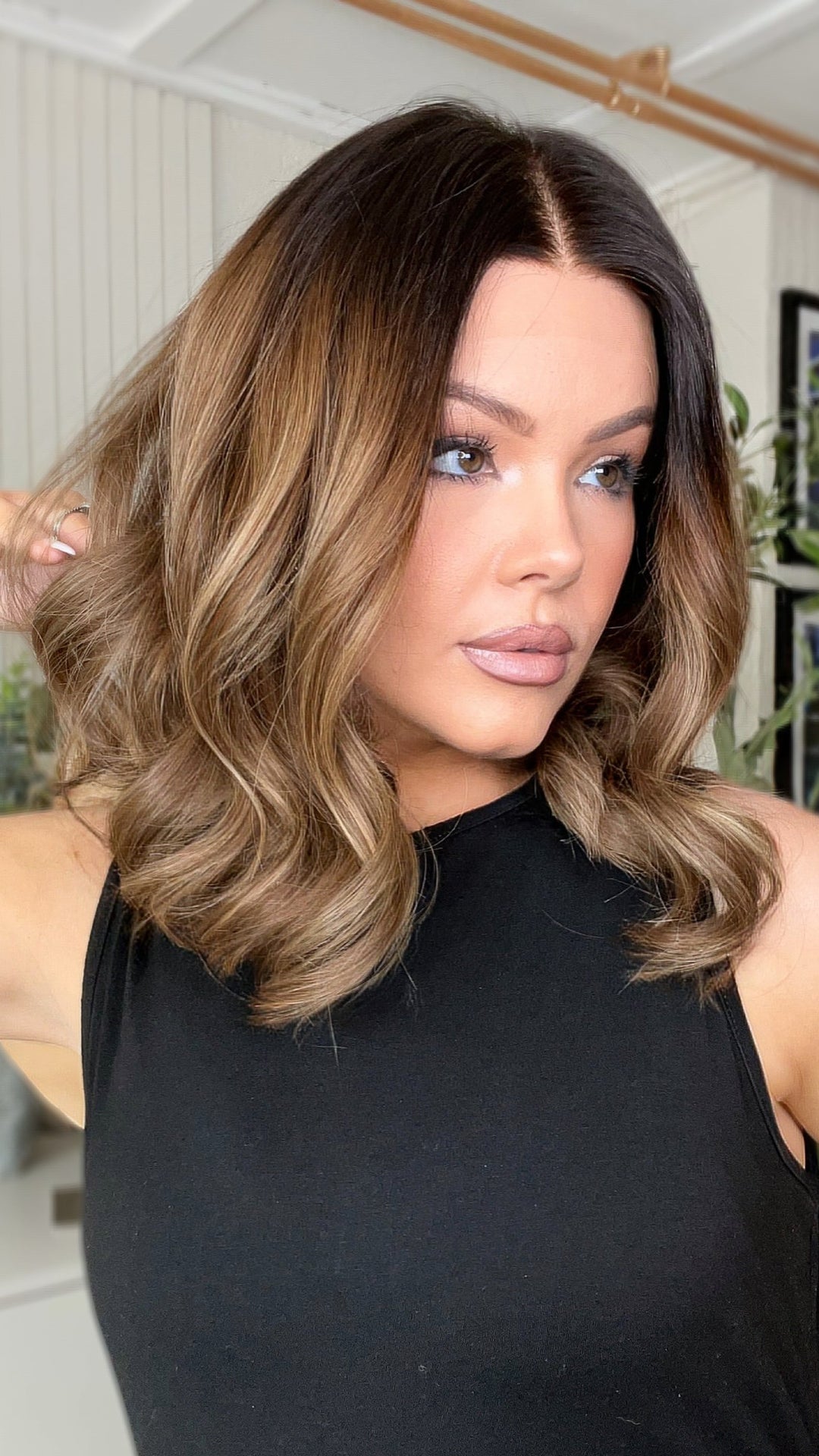 SHULY Rich Brown Wigs 100% Real Human Hair for Caucasian 180% Density