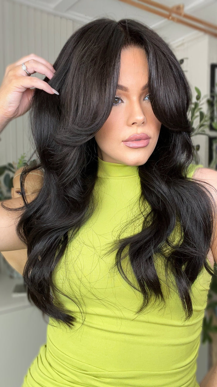 SHULY Body Wave Wigs 100% Real Human Hair for Caucasian 180% Density
