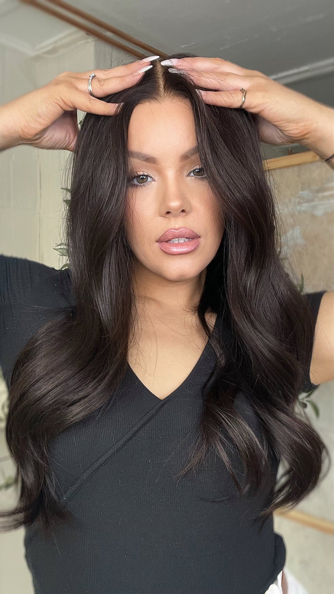 SHULY Natural Black Lace Wigs 100% Real Human Hair for Caucasian 180% Density