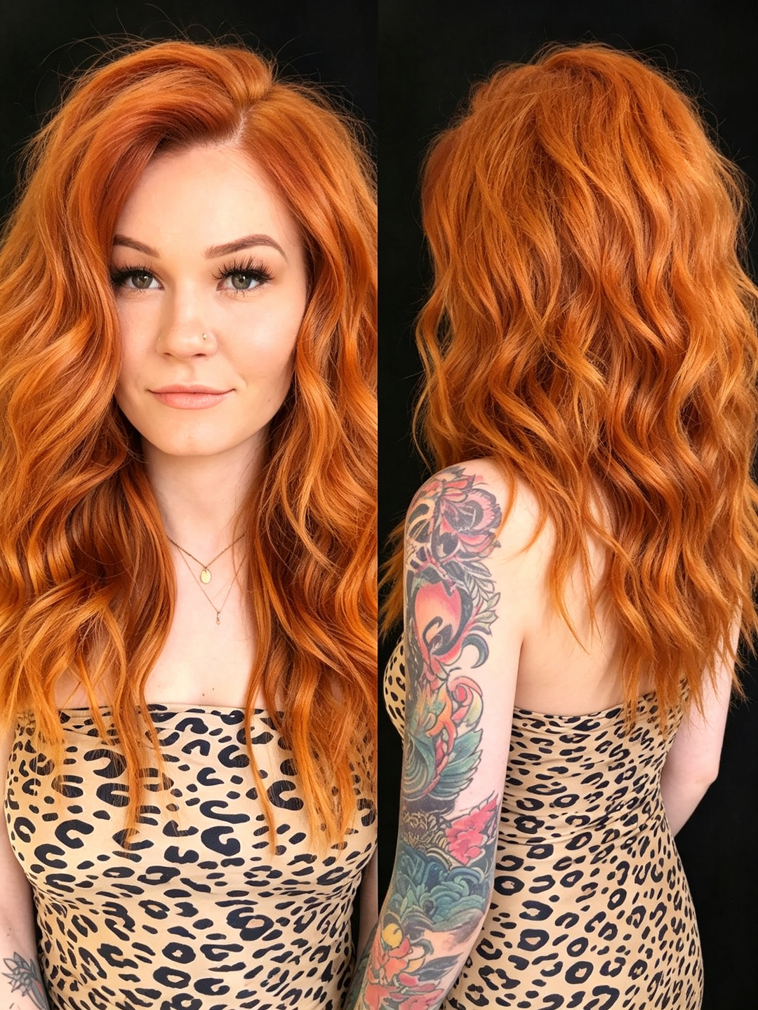SHULY Copper Red Wigs 100% Real Human Hair for Caucasian Women