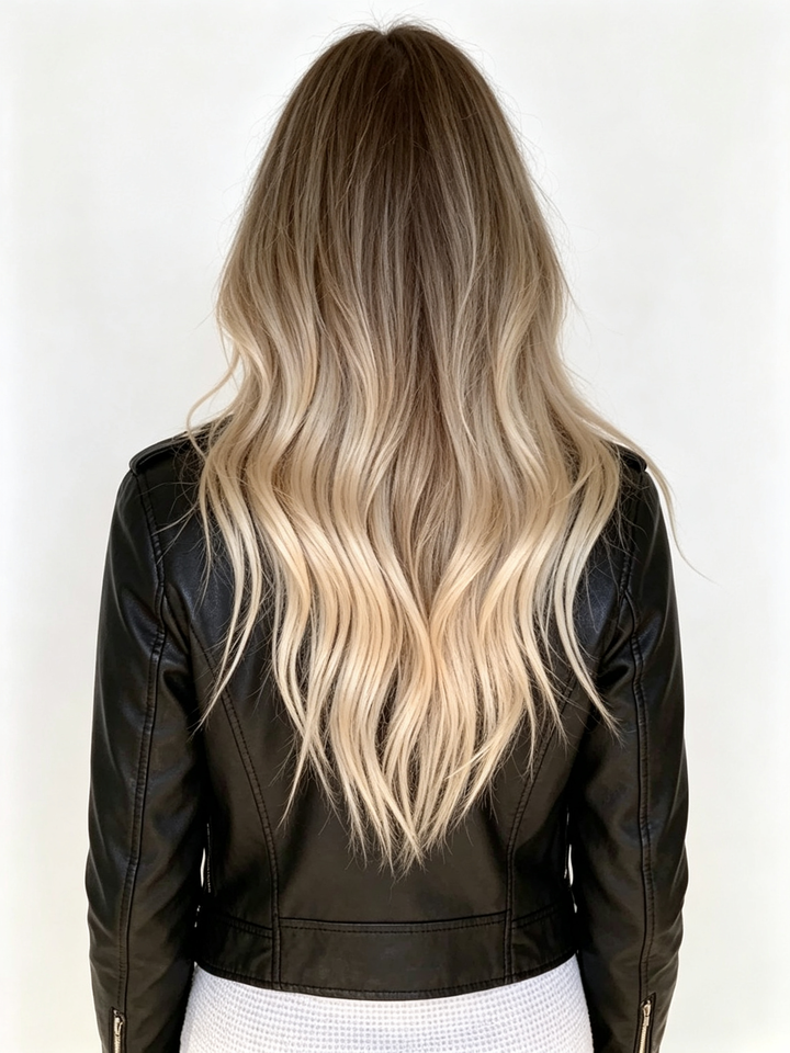 SHULY Long Ombre Blonde Human Lace Front Wigs for White Women 100% Human Hair