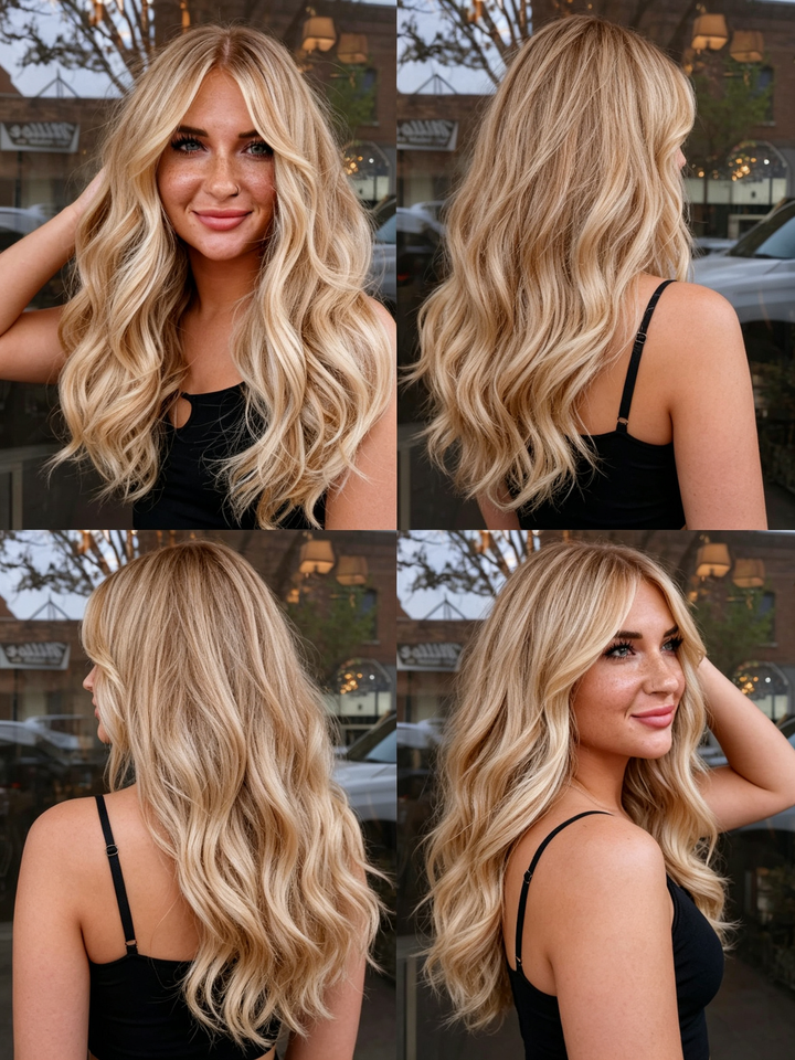 SHULY Strawberry Blonde Wigs 100% Real Human Hair for Caucasian